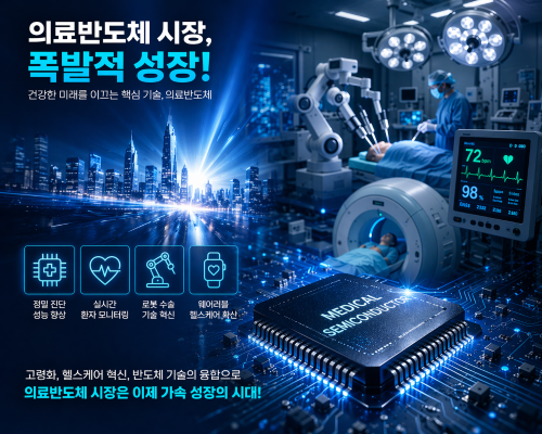 '90조' 의료반도체 시장 도전...강원특별자치도 반도체 센서 개발 공모... - 뉴스 썸네일 이미지