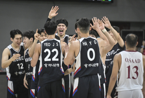 연습경기 장면